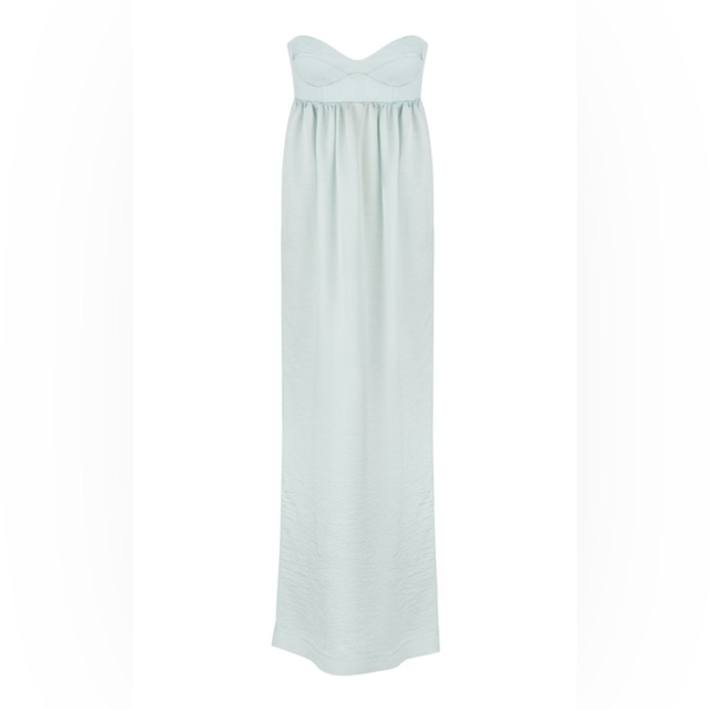 Anna October Mint Satin Dress